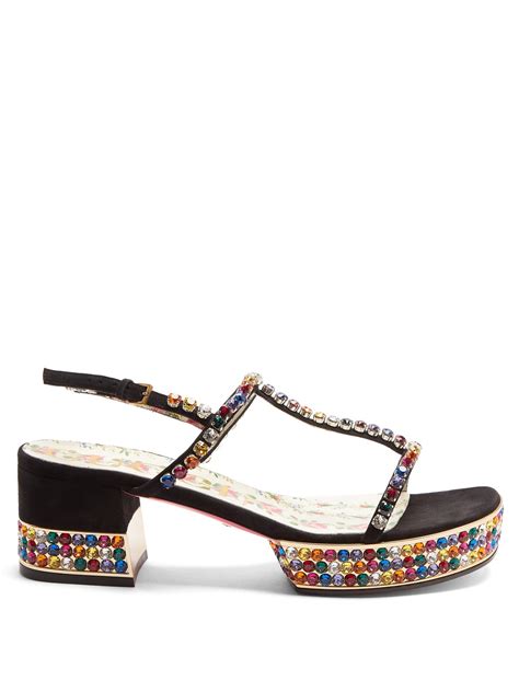 sandale gucci blanche|gucci crystal embellished sandals.